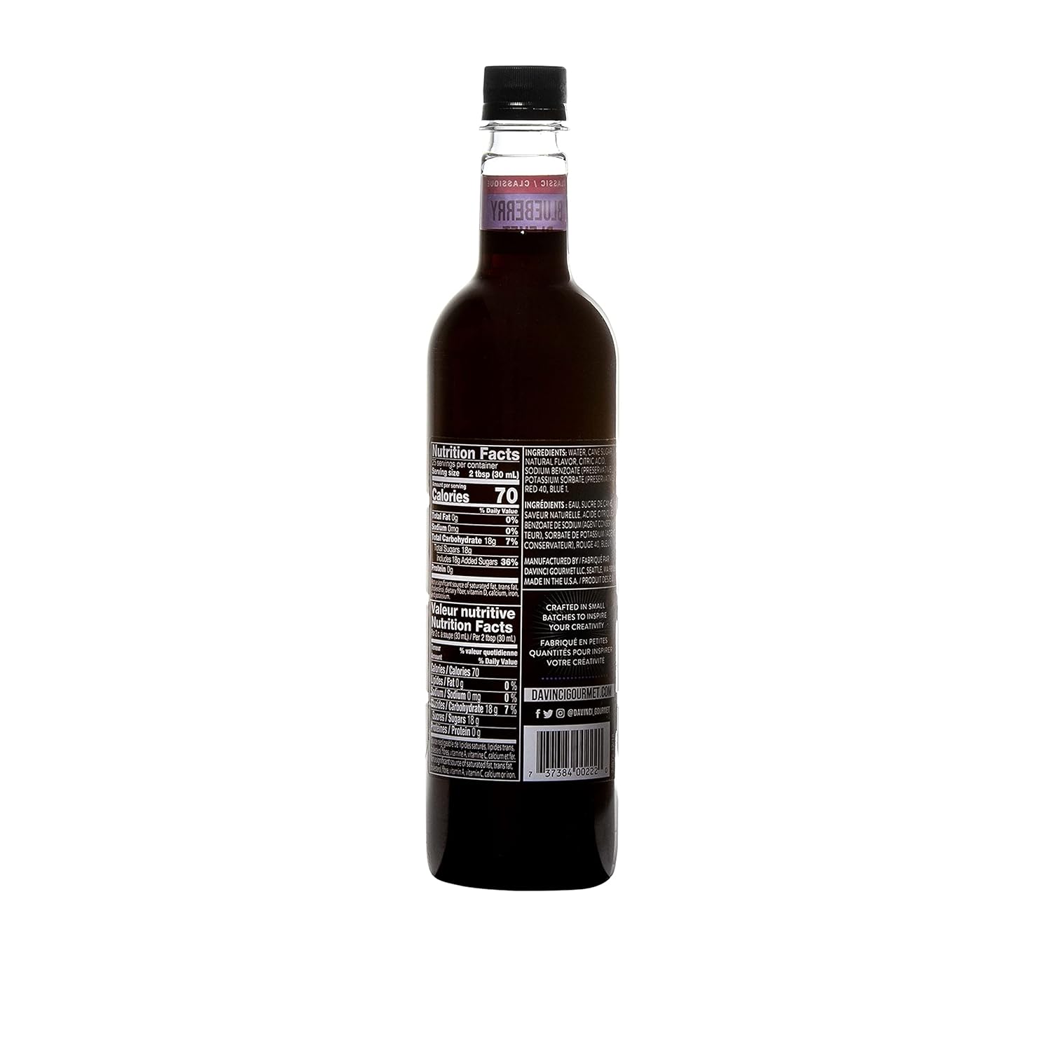 DaVinci Gourmet Classic – Jarabe de arándanos azules, 25.4onzas líquidas (paquete de 1)