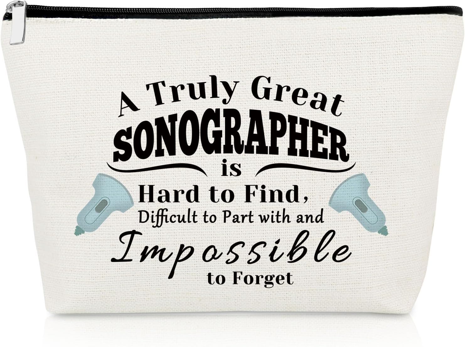 Sonographer – Regalo de agradecimiento para mujer, bolsa de maquillaje, ultrasonido, regalo para técnico, radiólogo, médico, bolsa de cosméticos,