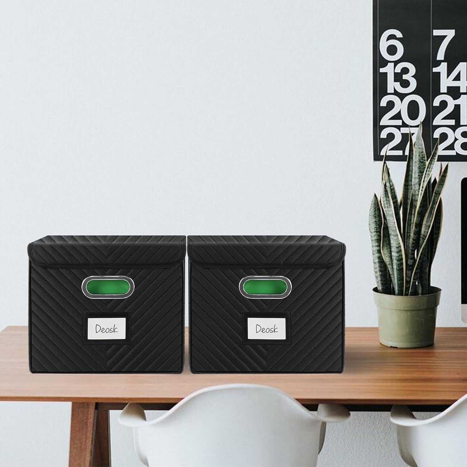 Caja organizadora de archivos con tapa, caja de archivos portátil para colgar carpetas de archivos, caja organizadora para almacenamiento de