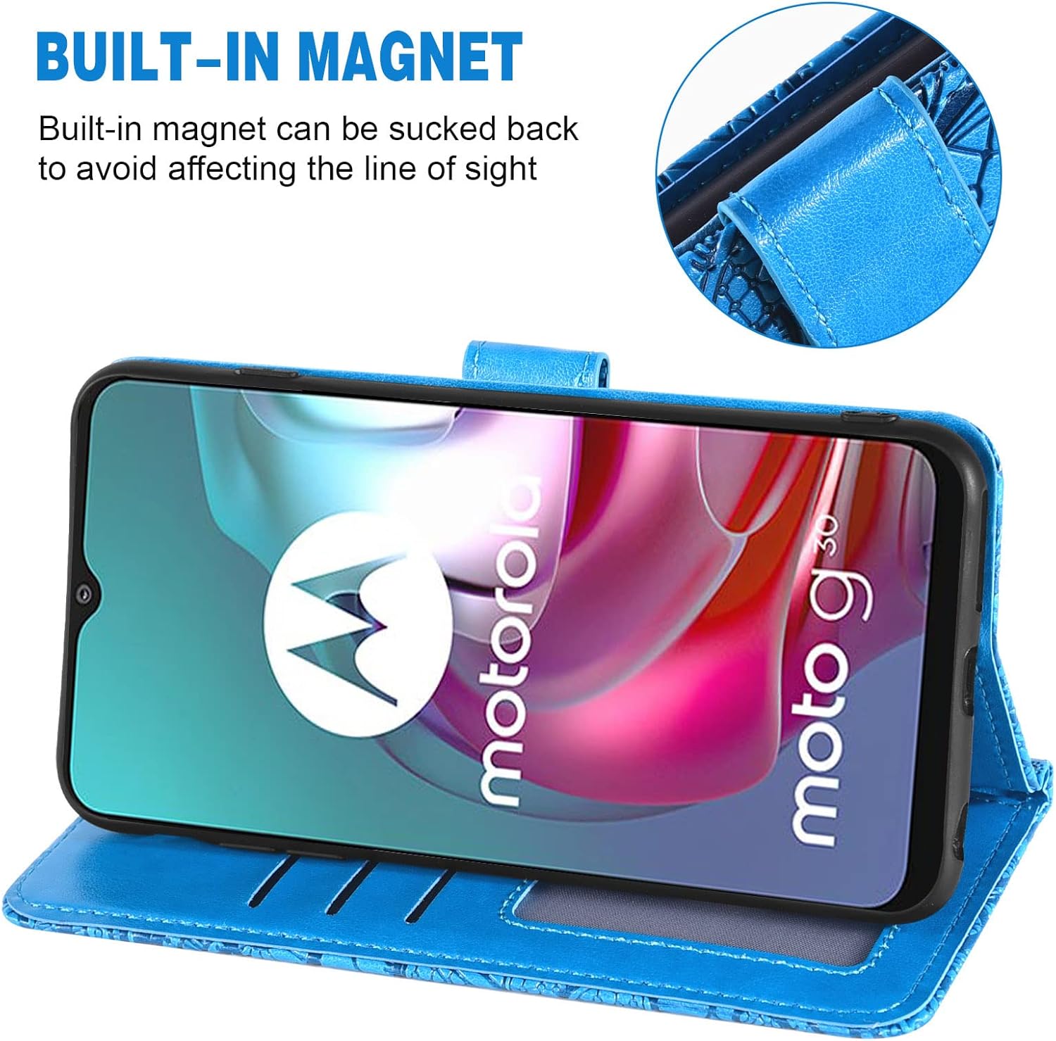 Asuwish Funda de teléfono para Moto G30G20G1010 Power 2021 con protector de pantalla y funda de cartera de encaje, soporte para tarjetas, accesorios