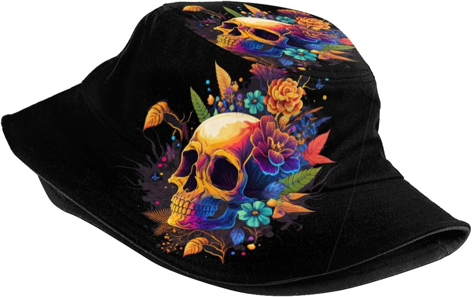 Halloween Bucket Hat Bats Fisherman Hat Funny Packable Travel Beach Hats Outdoor Sun Cap for Women Men