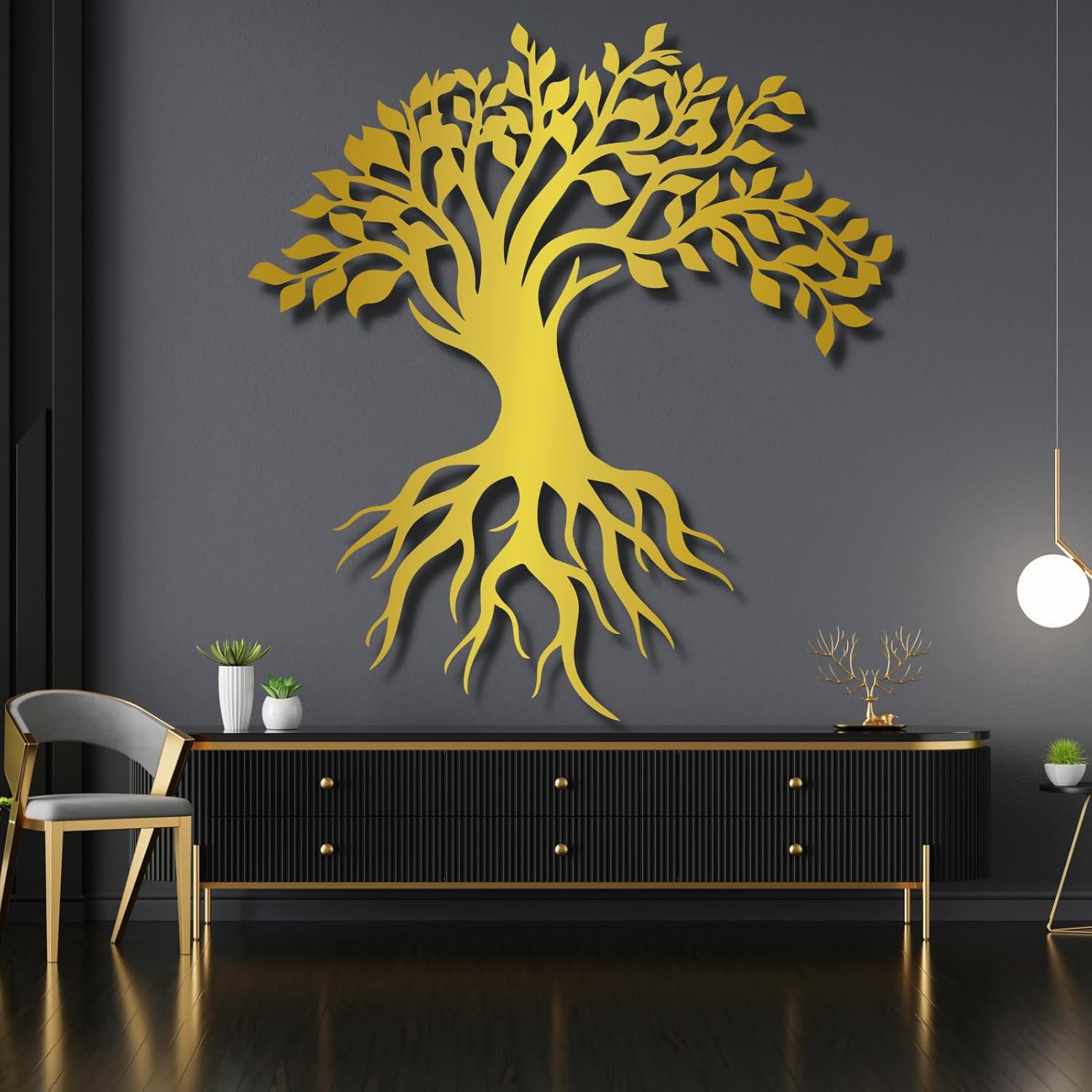 Decoración de pared de árbol de la vida, árbol de la vida, árbol de la vida, decoración de pared de árbol de metal grande, regalo de inauguración de