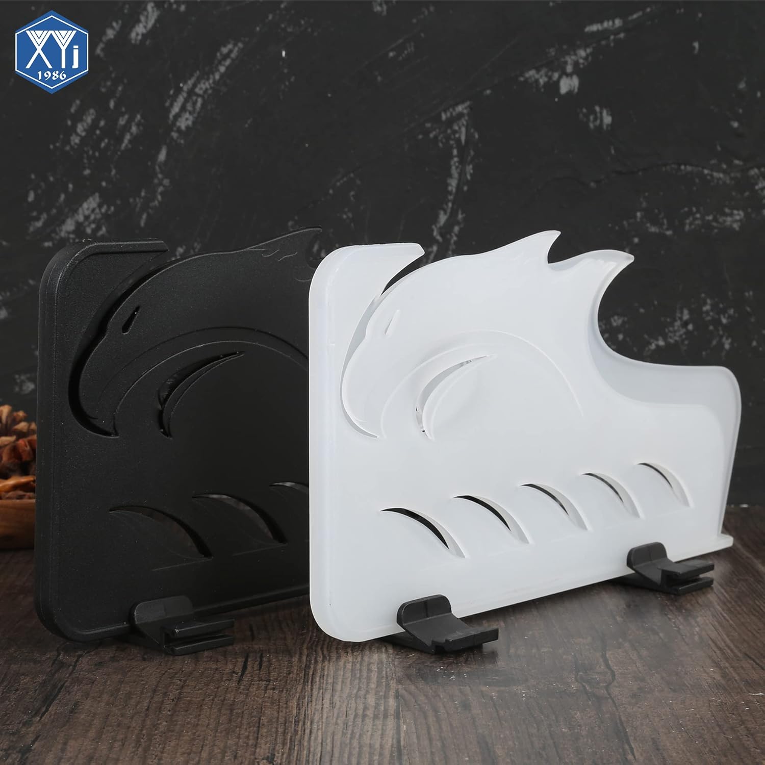 Authentic XYJ Since 1986, 2 fundas de plástico para cuchillos con soportes de almacenamiento de funda, cubierta universal para cuchillos, estuche