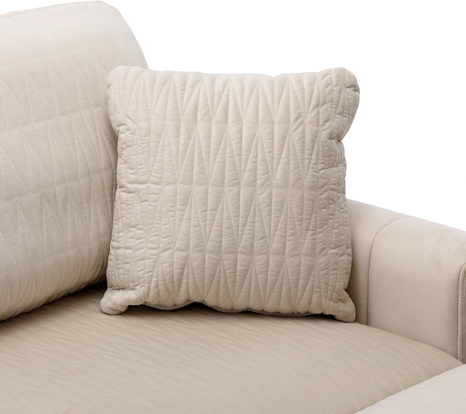 Sofá modular en forma de U con 2 almohadas y 2 otomanas, juego de sofá de tela de terciopelo de 6 asientos, sofá modular tapizado para sala de estar