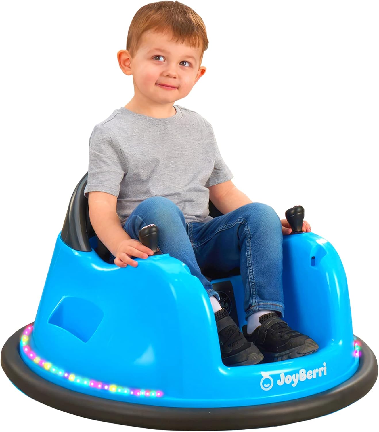 Coche de parachoques para niños pequeños, bebés y niños, auto eléctrico de parachoques con Bluetooth, música y control remotocertificado de