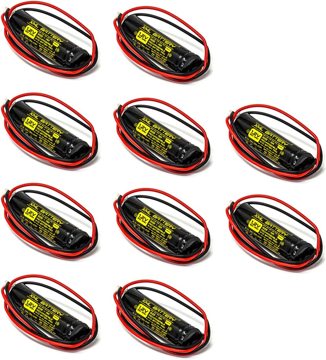 XML Battery Unitech AA900mAh AA BST DAA900BT D-AA900BT D-AA900BT Ni-CD – Paquete de 10 baterías recargables de repuesto para señal de salida de luz