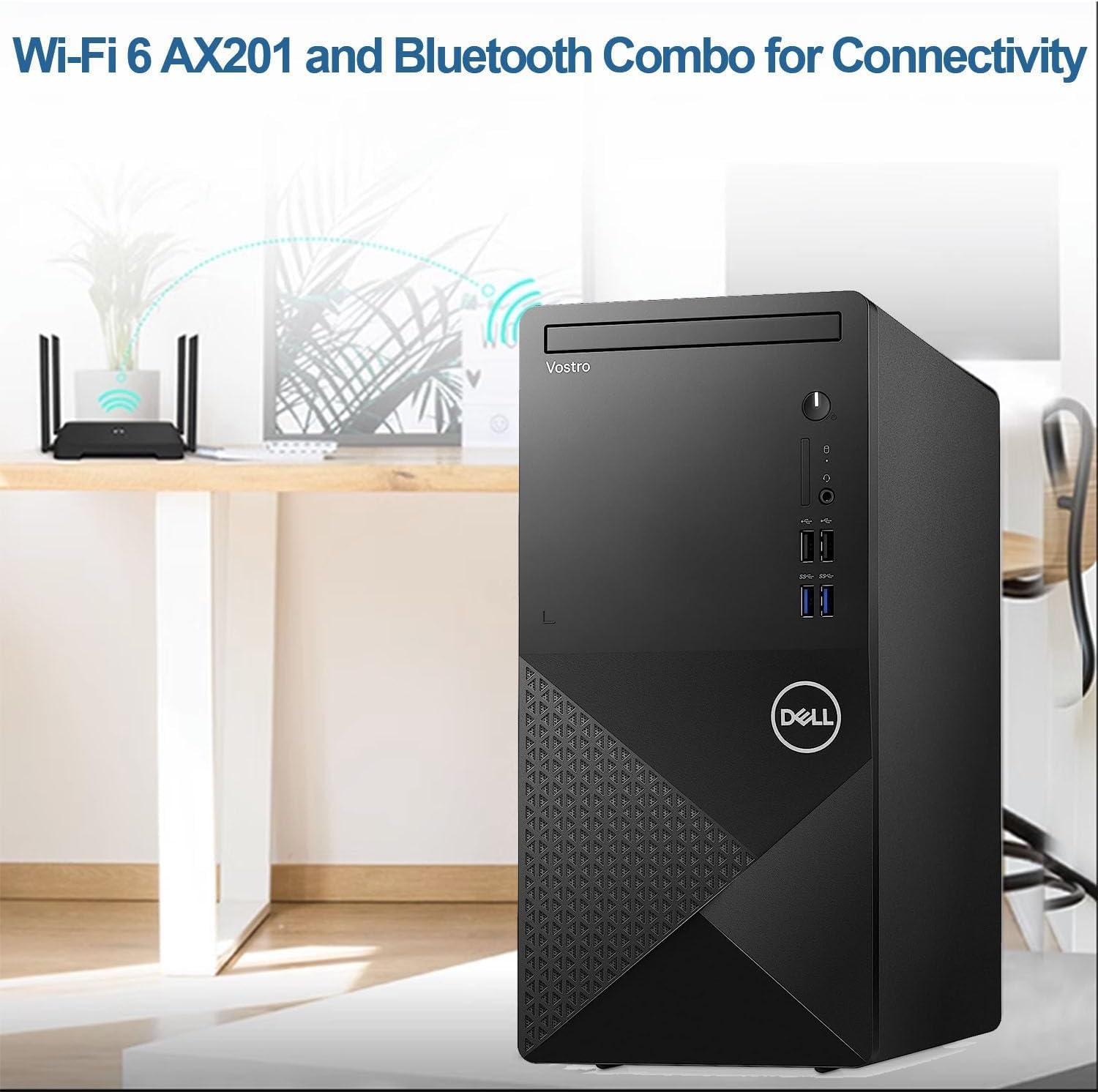 Dell Vostro 3000 Series 3910 Escritorio empresarial  Intel Core i7-12700  32 GB de RAM  SSD de 1 TB  HDMI  DP  Teclado y mouse con cable  Wi-Fi 6