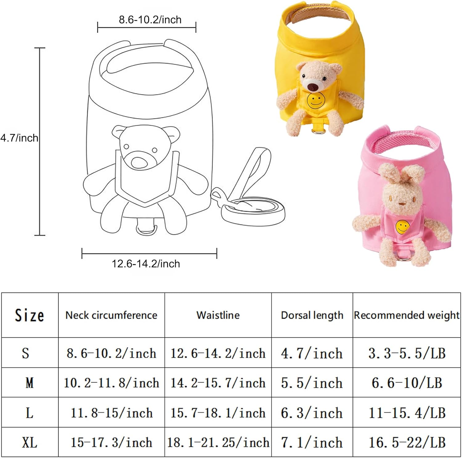 Juego de arnés y correa para perro pequeño, cómodo y duradero para caminar (rosa, S)