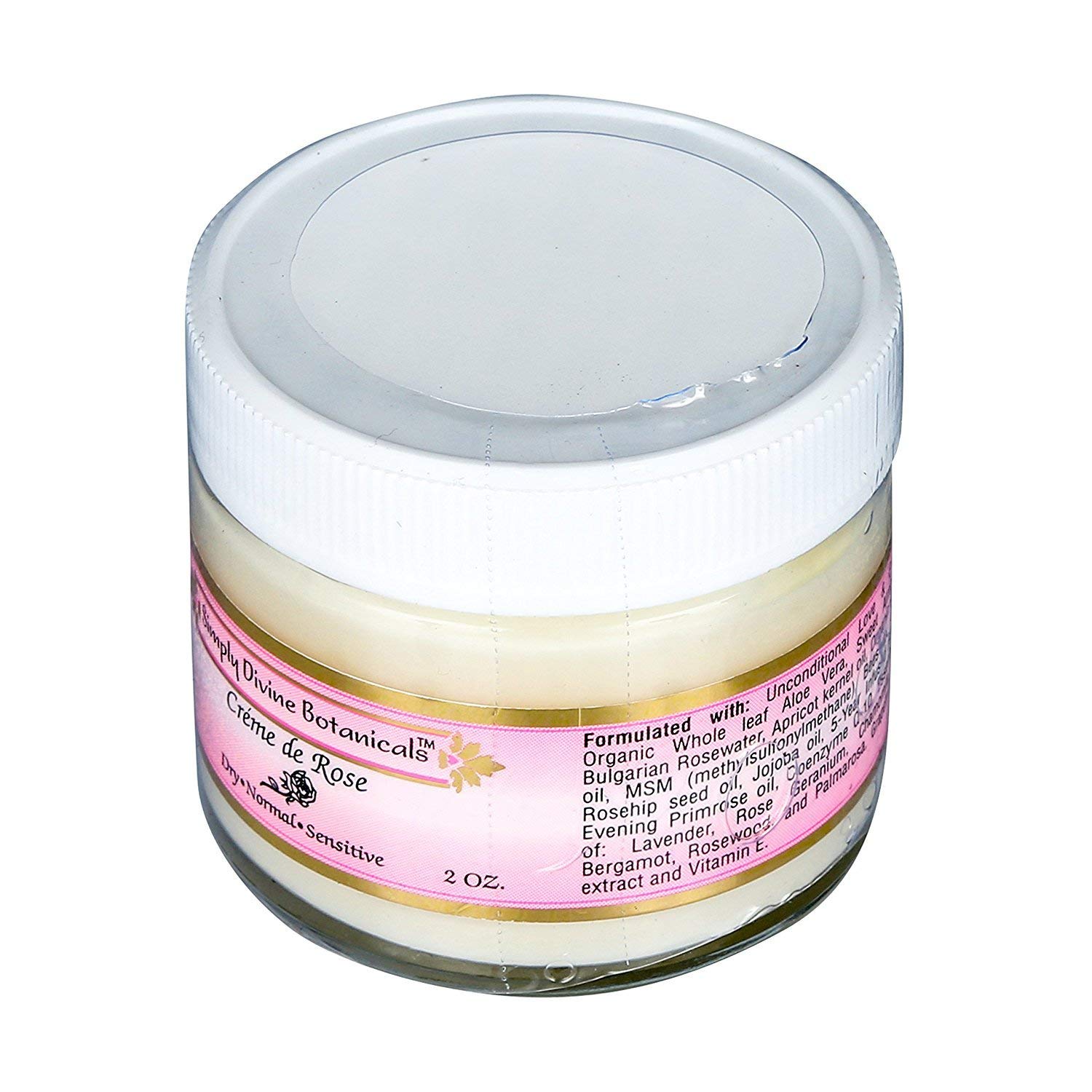 Simply Divine Botanicals Creme de Rose – Crema hidratante facial Heavenly – Crema facial natural y orgánica para piel seca, normal, sensible y