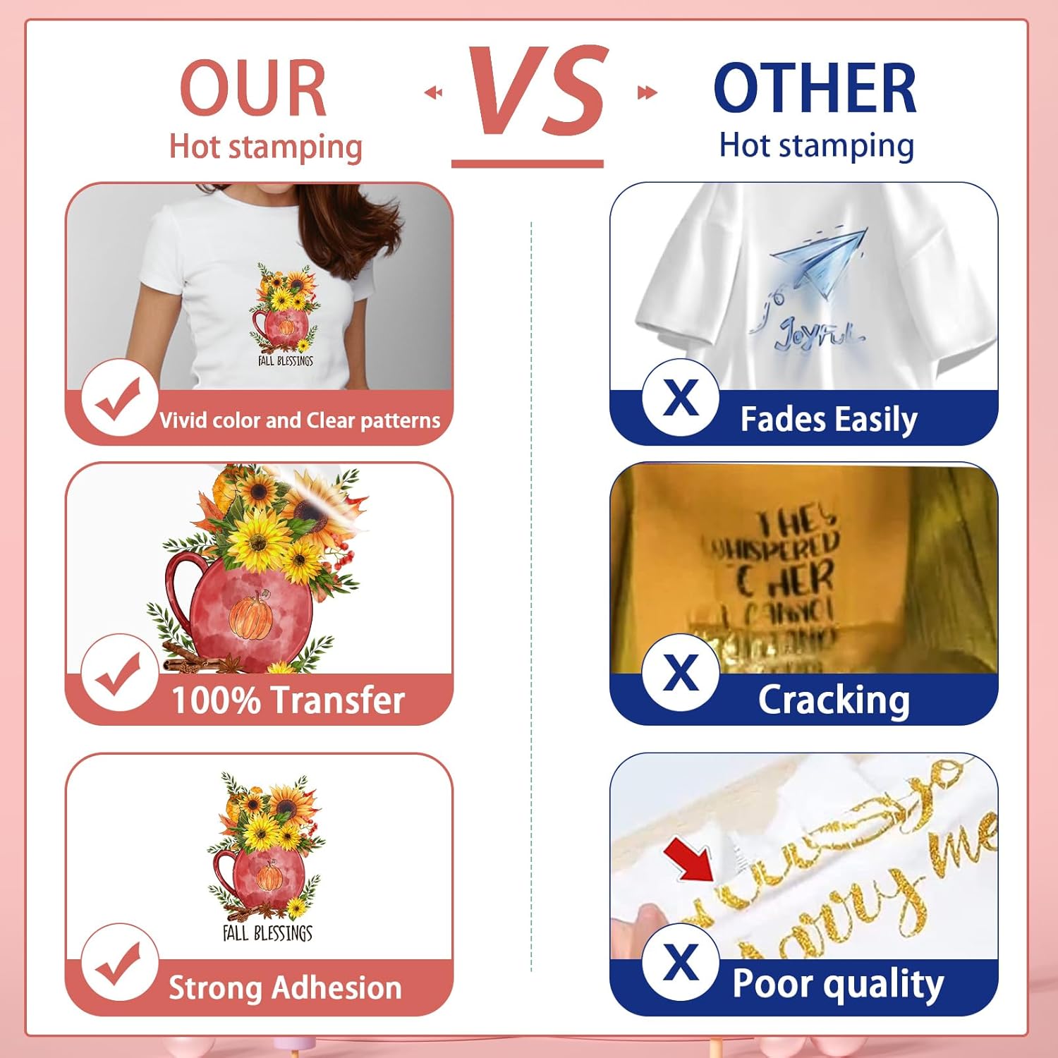 Gcarebb 9 calcomanías para planchar con temática de otoño, parches de vinilo HTV para transferencia de calor, calcomanías para planchar para ropa,