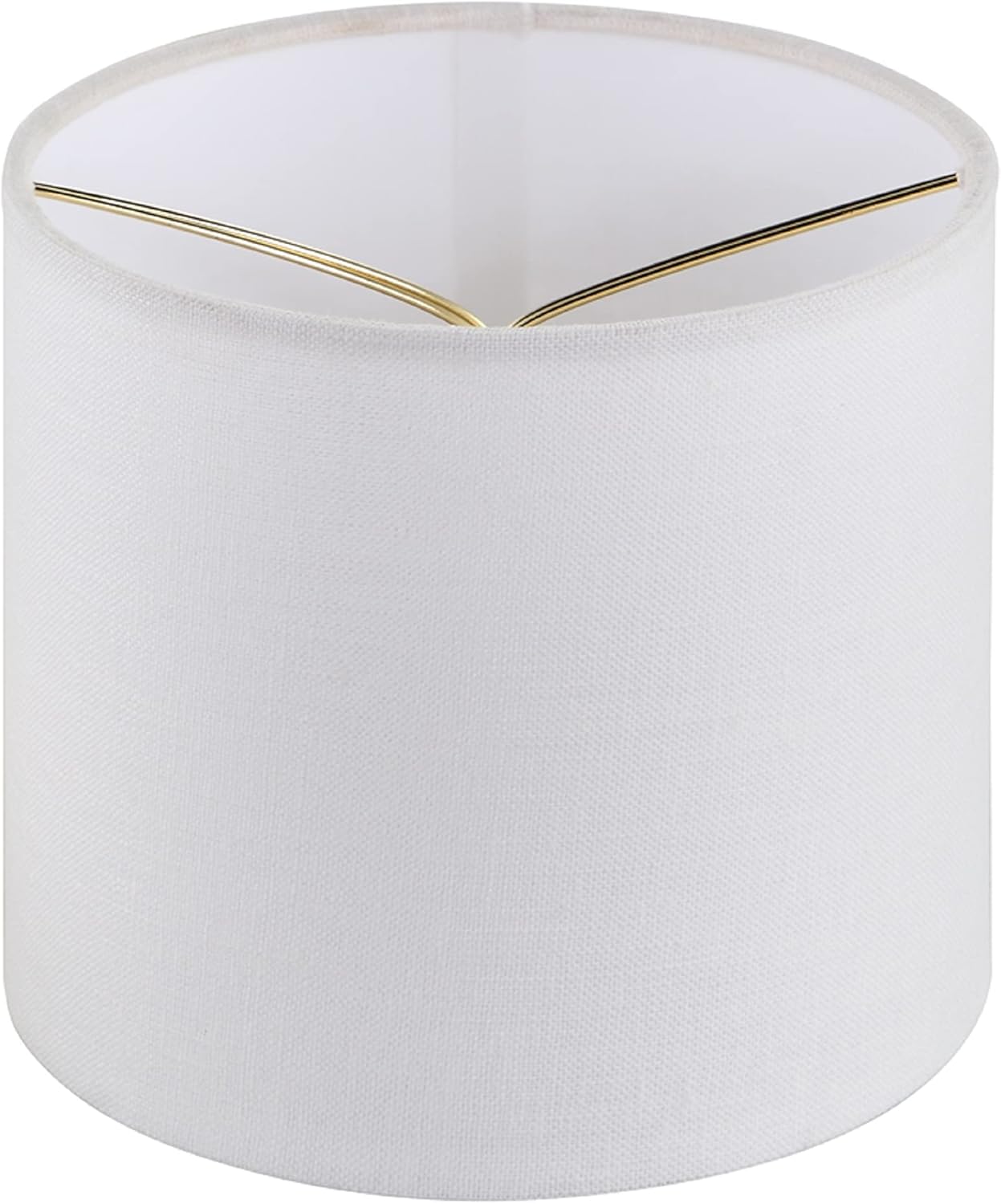 Aspen Creative 31216A, pantalla de lámpara de araña con clip de tambor, color blanco roto, parte superior de 5 12 pulgadas x 5 12 pulgadas inferior