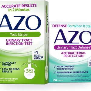 AZO Tiras reactivas para infección del tracto urinario (ITU) (3 unidades) + AZO Defensa del tracto urinario (24 unidades) AZO Tiras reactivas para infección del tracto urinario (ITU) (3 unidades) + AZO Defensa del tracto urinario (24 unidades)