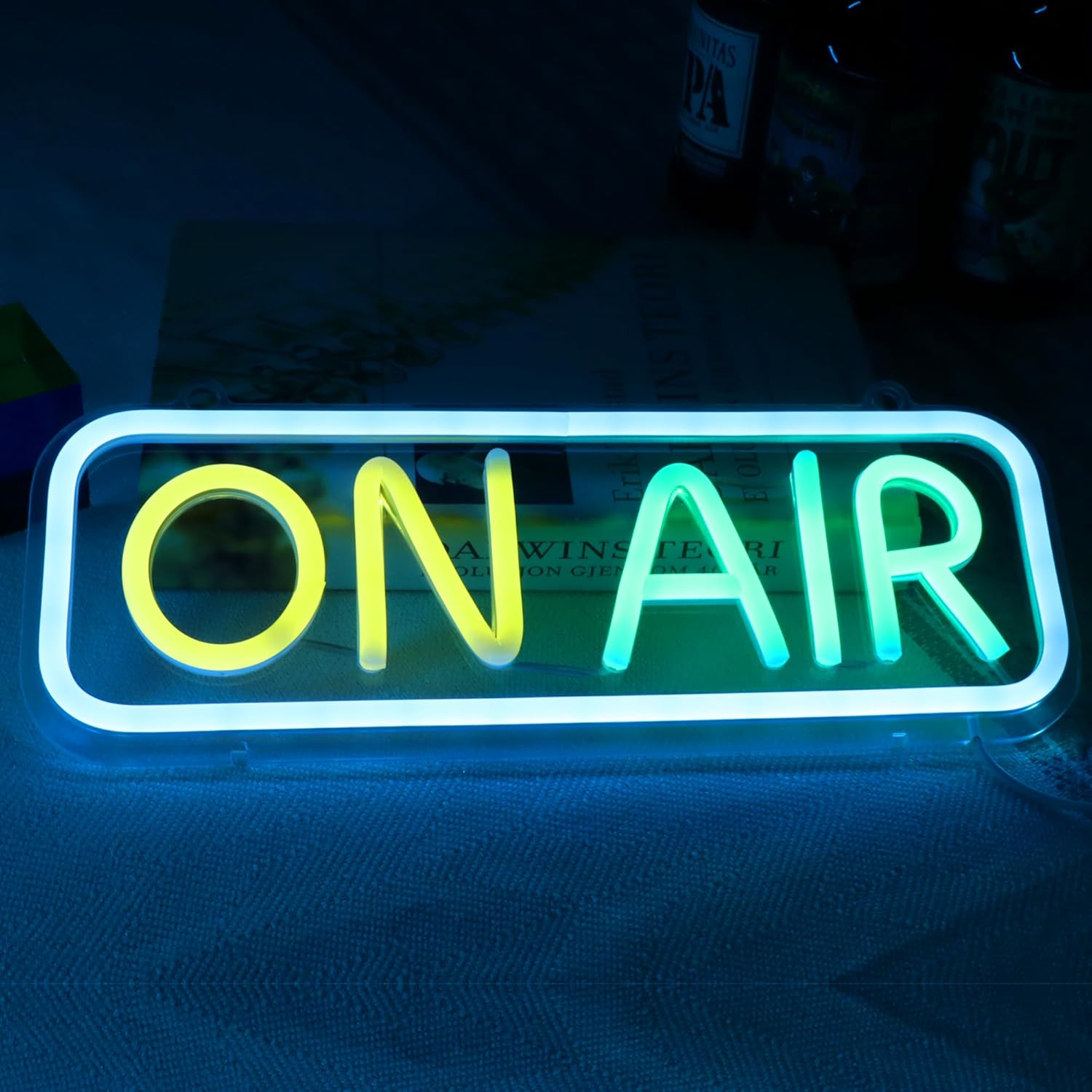 Letreros de neón On Air, lámpara LED acrílica iluminada con USB alimentada por USB, decoración de pared del hogar, regalos creativos para