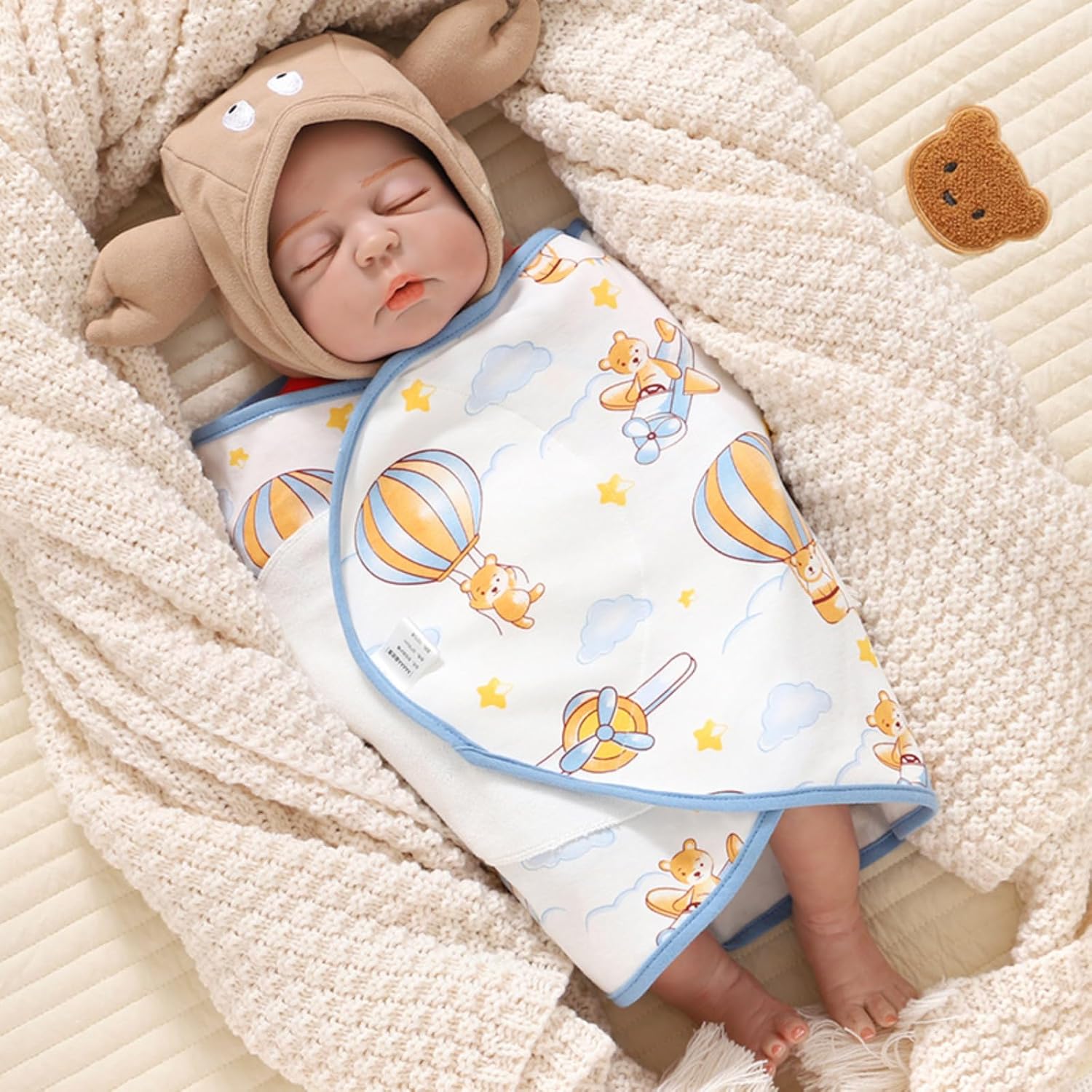 Mantas Kawaii para niñas cómodas, cálidas y bonitas, absorbentes y seguras para la piel, transpirables, suaves y sedosas (azul)