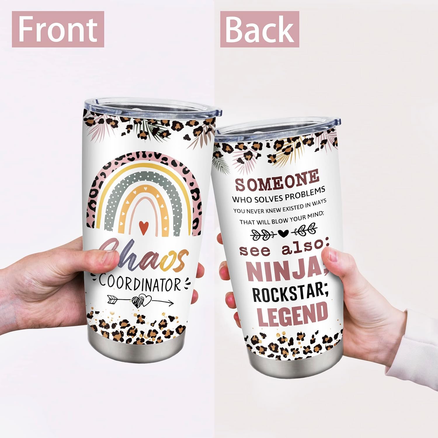 Coolertaste Chaos Coordinator Gifts Chaos Coordinator, vaso de 20 onzas, ideas de regalo de agradecimiento al personal, regalos de agradecimiento