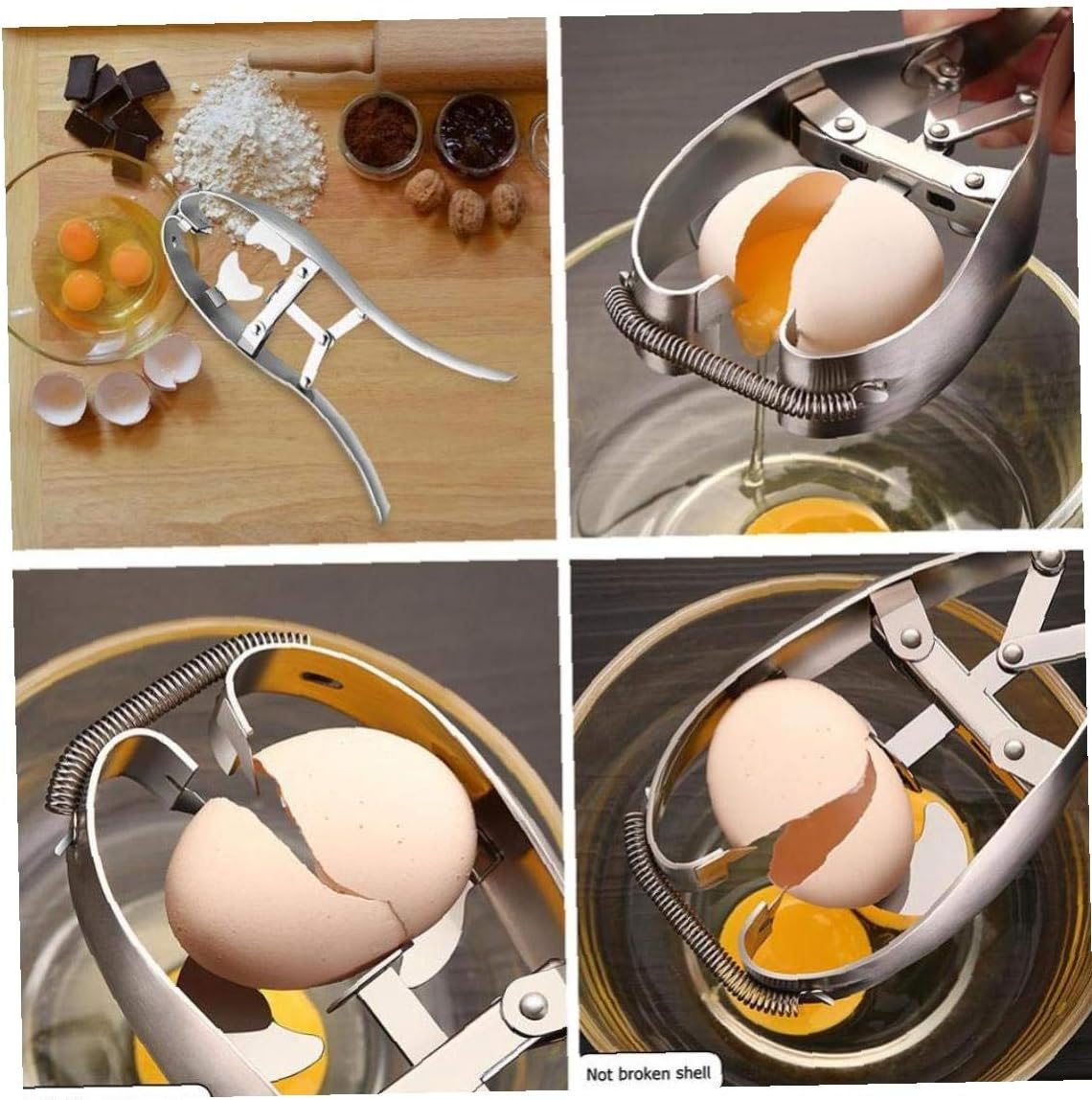 Cocina Acero Inoxidable Huevo Tijeras Cortador De Cáscara De Huevo Abridor De Huevos Topper Separador