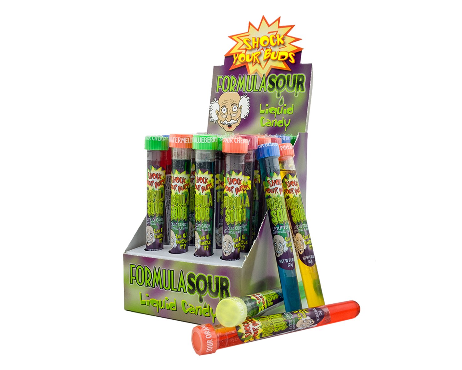 Formula Sour-Test Tube Liquid Sour Candy (Cantidad 24 Tubos)