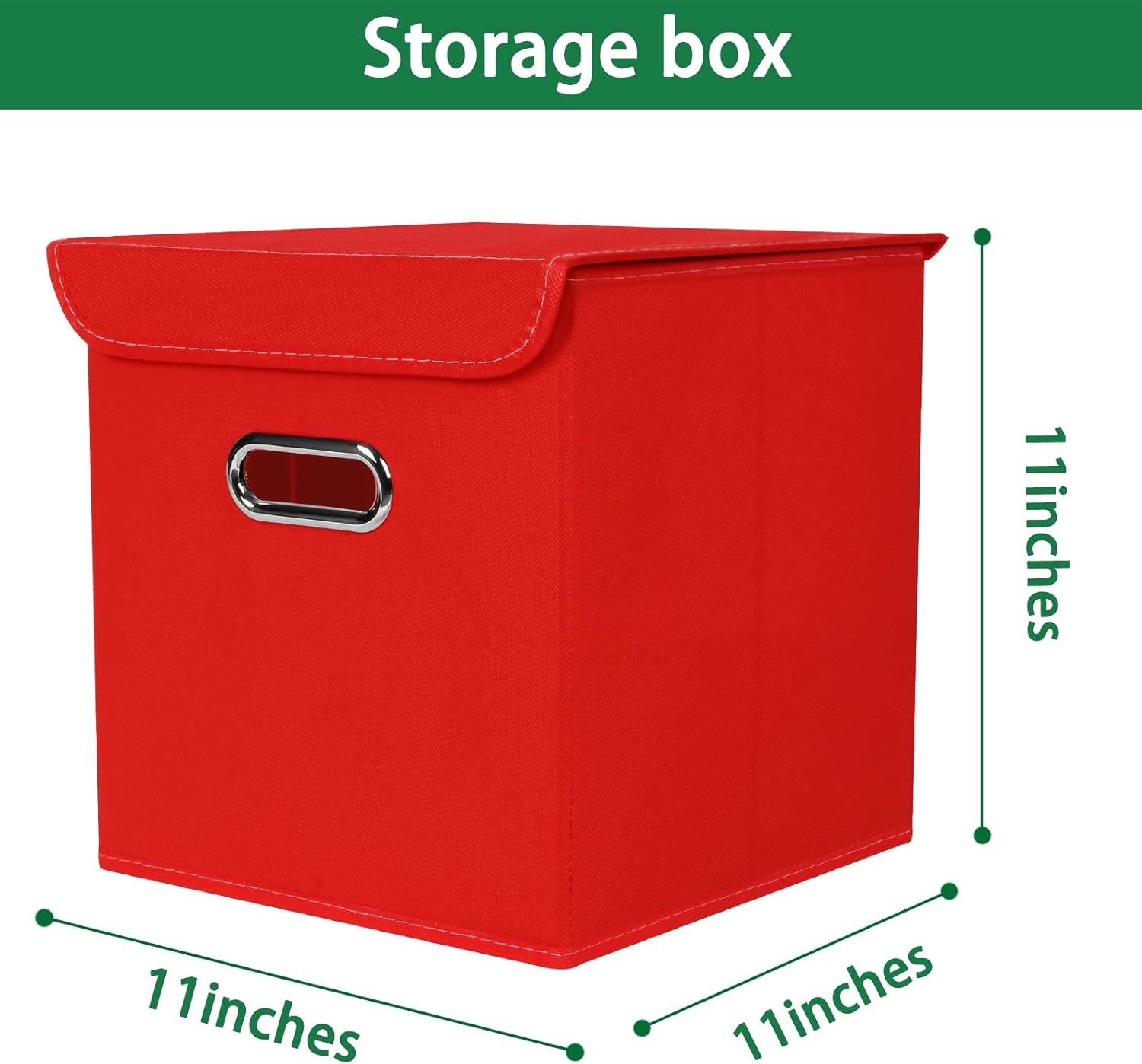 Cubos de almacenamiento plegables con tapa, caja de almacenamiento de tela con asa, para el hogar, dormitorio, oficina, armario, ropa, juguetes,