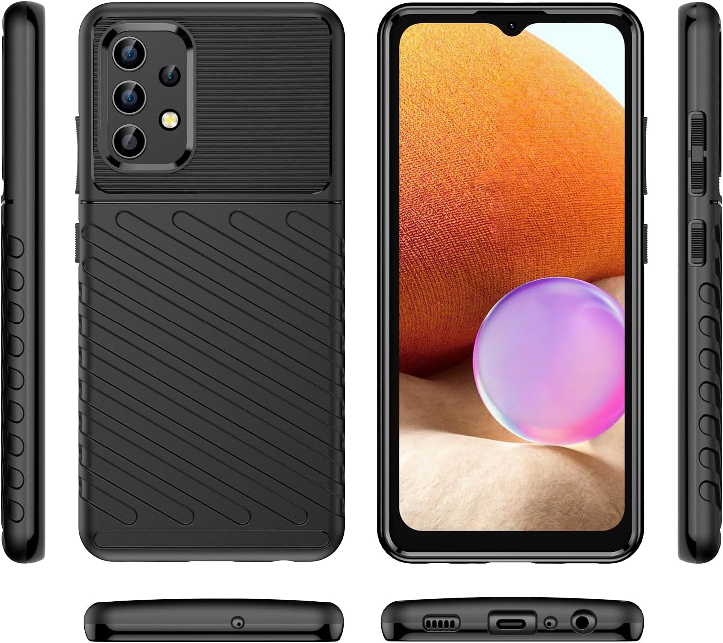 Funda de teléfono para Galaxy A32 5G, Samsung M32 5G SM-A326 con protector de pantalla, grado militar, a prueba de golpes, resistente a los
