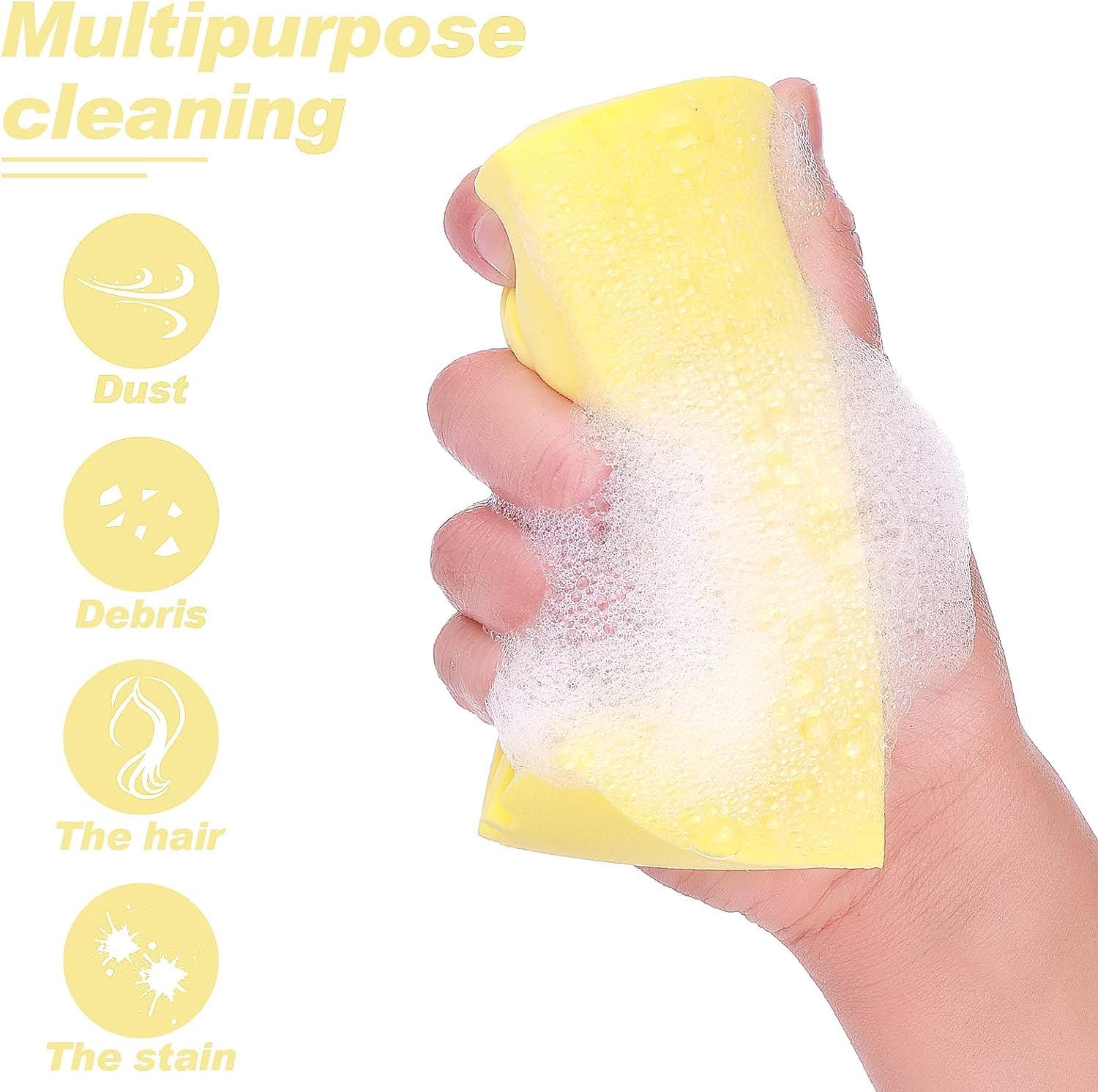 Esponjas mágicas de limpieza de polvo, esponja limpiadora húmeda, esponja de limpieza del hogar para limpiar persianas, zócalos y rejillas de