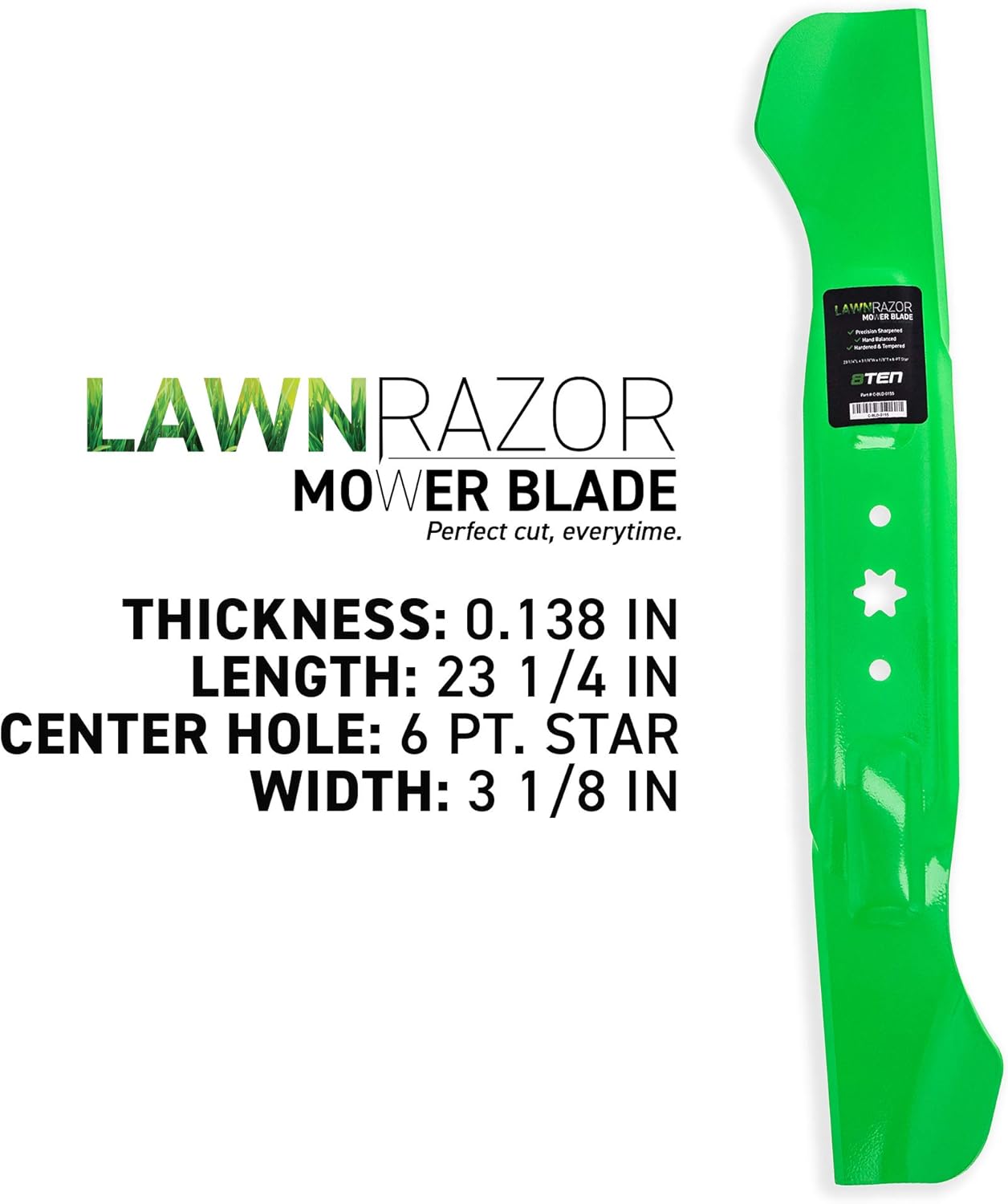 8TEN LawnRAZOR Mower Blade for MTD Cub Cadet RZT L46 46 inch Deck 942-04290 942-04244 742-04244 942-04244A (High-Lift) 4 Pack