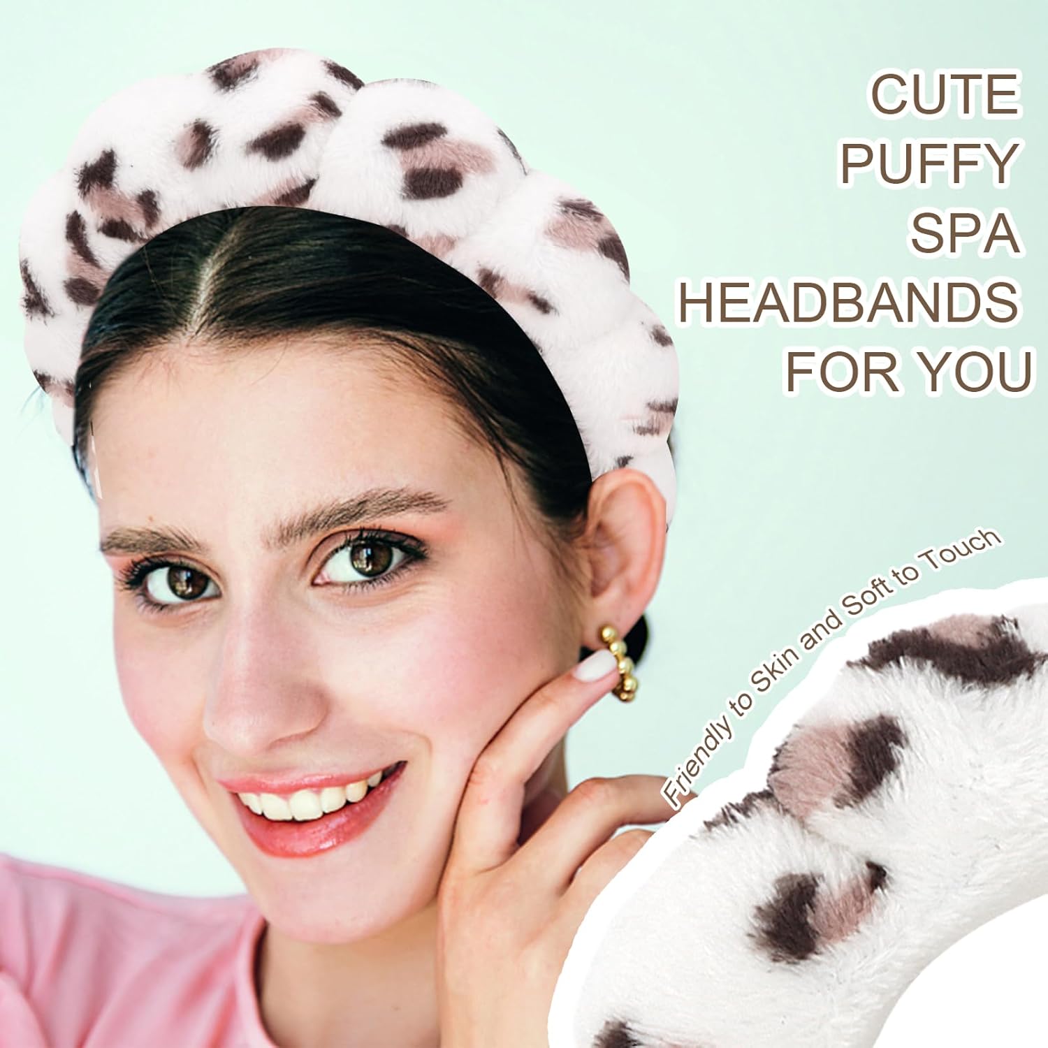 Paquete de 3 diademas de spa para lavar la cara, diademas para el cuidado de la piel, diadema de maquillaje, diadema de esponja para lavar la cara,
