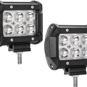 LMGAO Cápsulas de luz de 4 pulgadas de 30 W, barras de luz LED blancas con puntos de inundación, cápsulas de luz LED impermeables para conducir LMGAO Cápsulas de luz de 4 pulgadas de 30 W, barras de luz LED blancas con puntos de inundación, cápsulas de luz LED impermeables para conducir