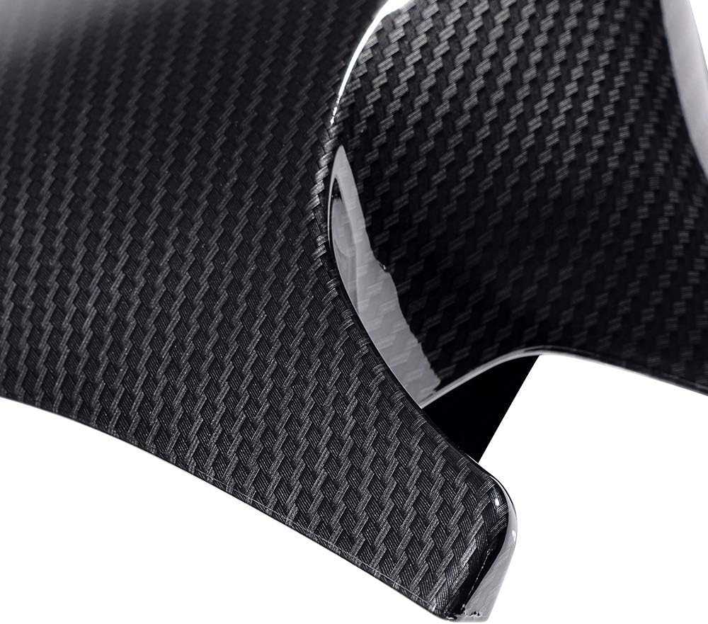 LH RH – Rejilla frontal superior negra mate para riñón + 2 cubiertas de fibra de carbono para espejo lateral compatible con 06-10 E92 Coupe 2D 07-10