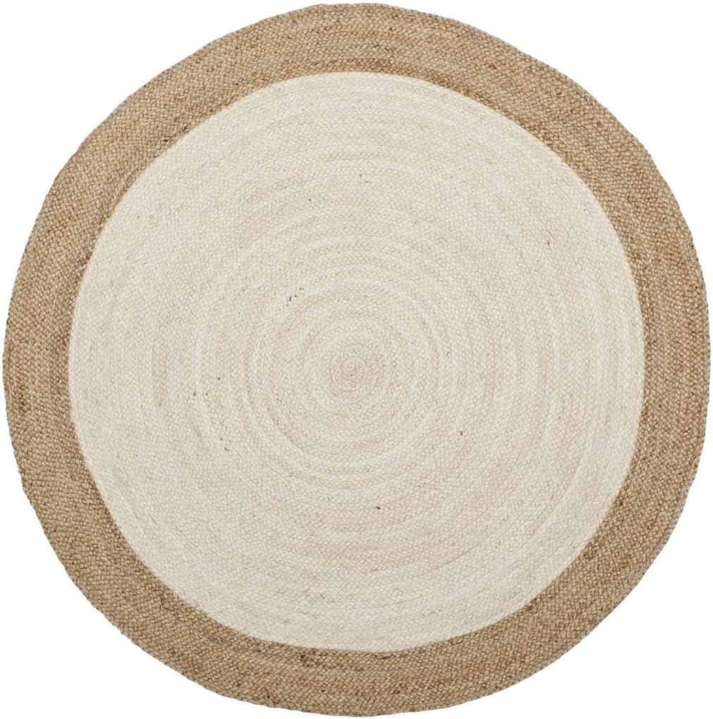 Alfombra redonda de yute natural de 1 x 1 pies, 3 x 3 pies, 6 x 6 pies, 10 x 10 pies para tu sala de estar, alfombra redonda tejida a mano para tu