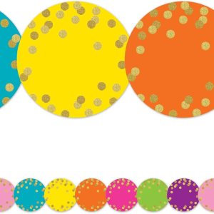 Borde troquelado de círculos de confeti Borde troquelado de círculos de confeti