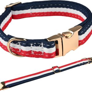 NISIYE Collar de perro de lujo, lindos collares para perros, collares duraderos para mascotas con hebilla de metal de seguridad para cachorros y NISIYE Collar de perro de lujo, lindos collares para perros, collares duraderos para mascotas con hebilla de metal de seguridad para cachorros y