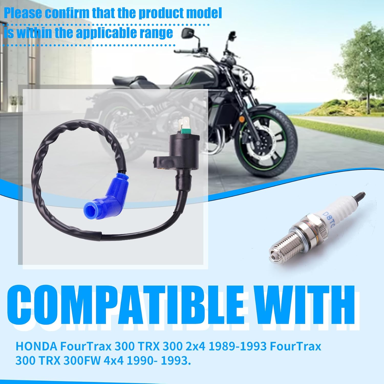 igniter CDI caja y bobina de encendido bujía para Honda FourTrax 300 TRX 300 TRX300FW 4×4 2×4 1991 1990 1989 1992 1993 OEM 30510-HC4-000