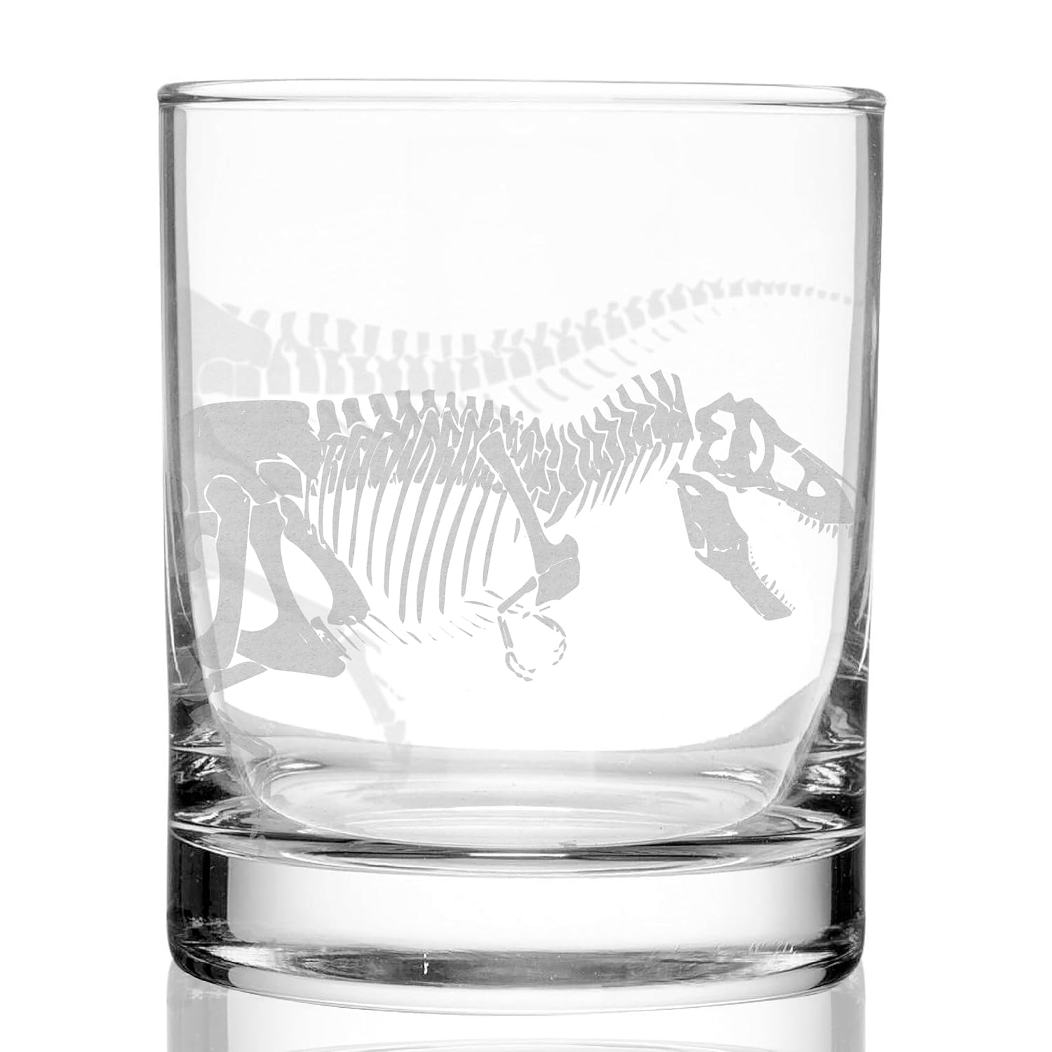 T-REX SKELETON Engraved Whiskey Rocks 11.5oz Glass  Tyrannosaurus Dinosaur Dino Paleontology Science Nature  Great Unique Gift Idea!