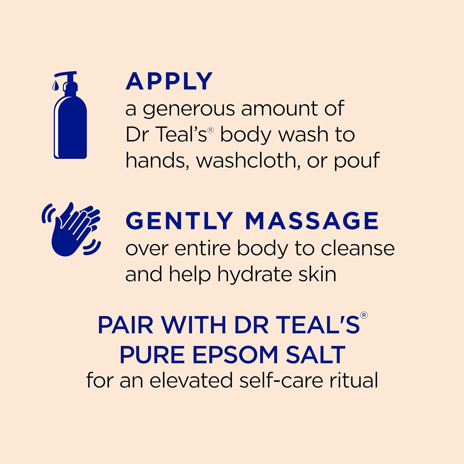 Dr Teal’s Gel de baño con sal pura de Epsom, resplandor y resplandor con vitamina C y aceites esenciales cítricos, 24 onzas (paquete de 2) (el