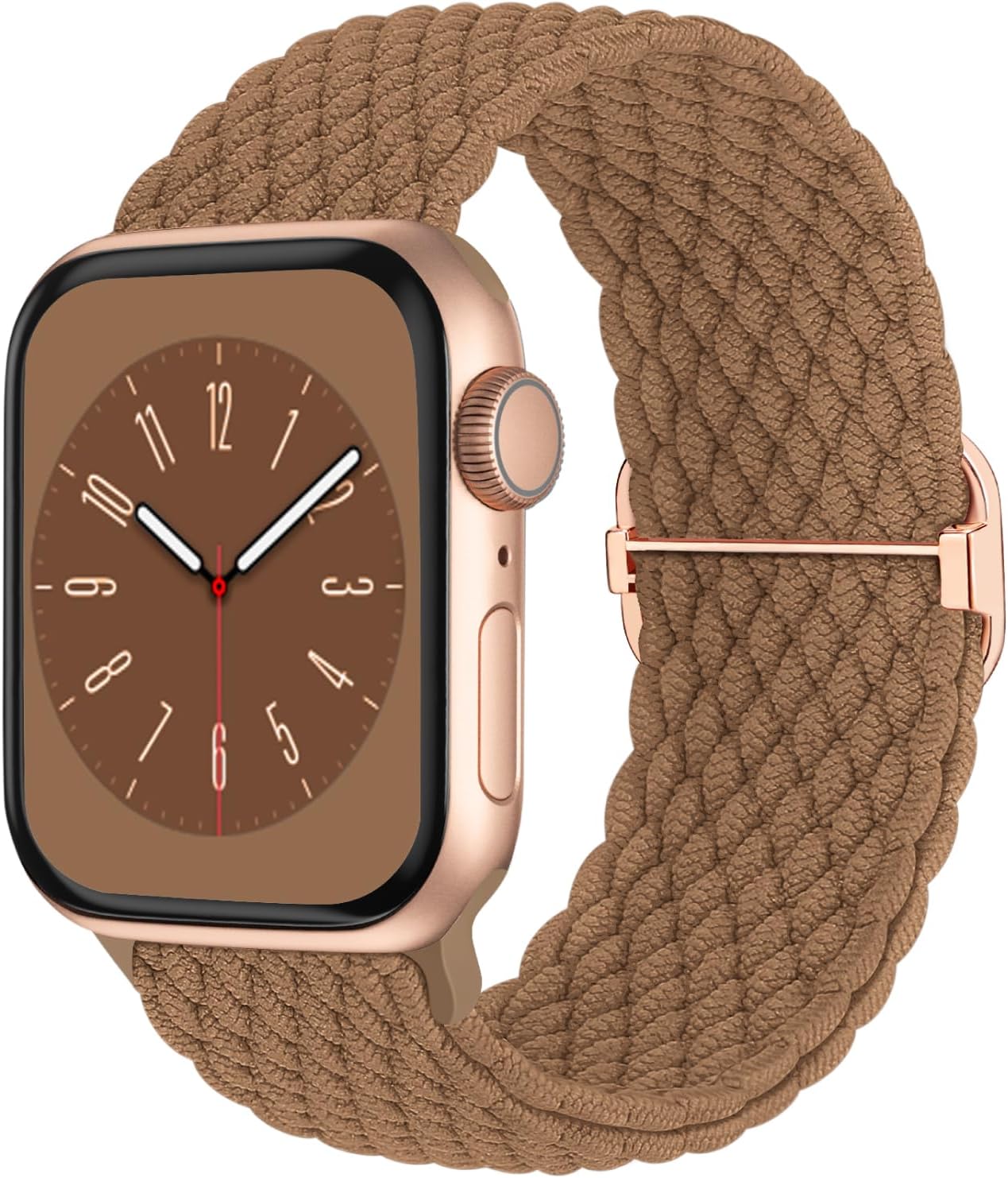 Solo Loop trenzado compatible con Apple Watch Band de 1.496 pulgadas, 1.575 pulgadas, 1.614 pulgadas, 1.654 pulgadas, 1.732 pulgadas, 1.772