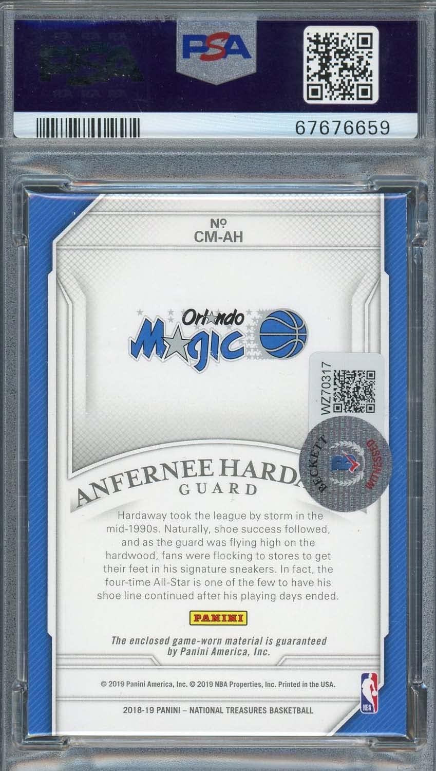 Anfernee Hardaway 2018 Panini National Treasures Signed Card Auto Graded PSA 10