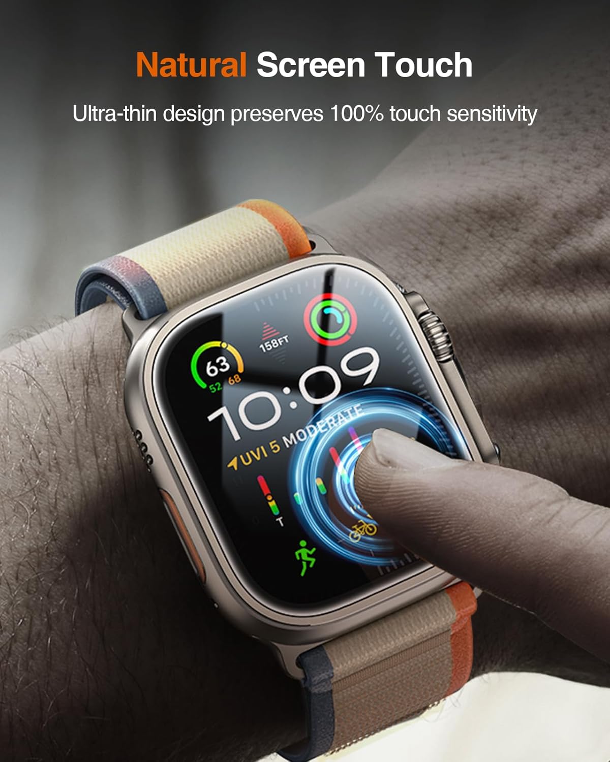 LK Paquete de 6 protectores de pantalla para Apple Watch Ultra 2 de 1.929 in  Apple Watch Ultra herramienta de instalación incluida sensible al