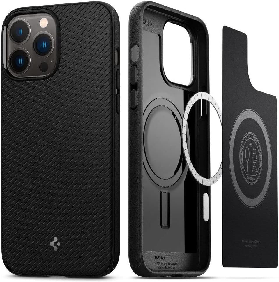 Spigen Core Armor Mag (MagFit) compatible con MagSafe diseñada para iPhone 13 Pro Max (2020), color negro mate