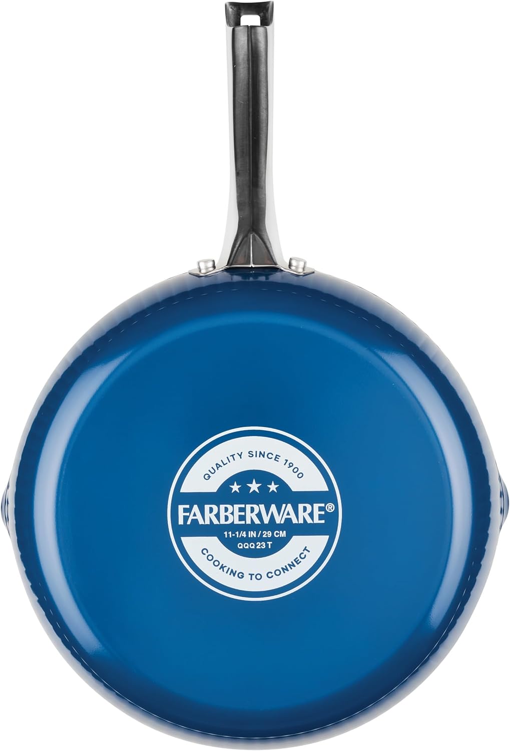 Farberware Style – Sartén antiadherente con boquillas de vertido, apta para lavavajillas, 11.25 pulgadas, color azul