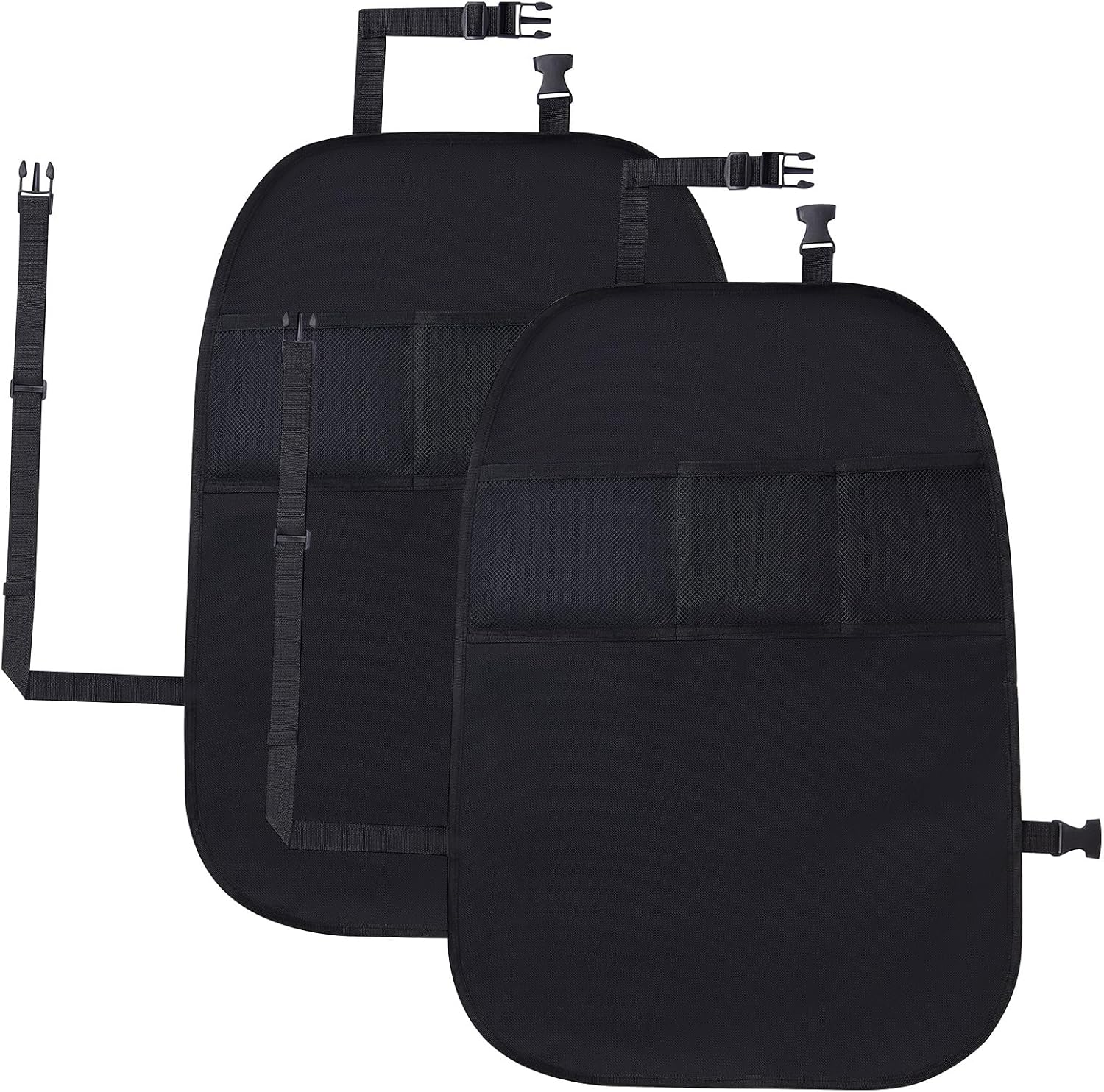 ARANA Paquete de 2 alfombrillas de coche para niños, protector de asiento trasero, impermeable, a prueba de hundimiento, con 3 bolsillos de