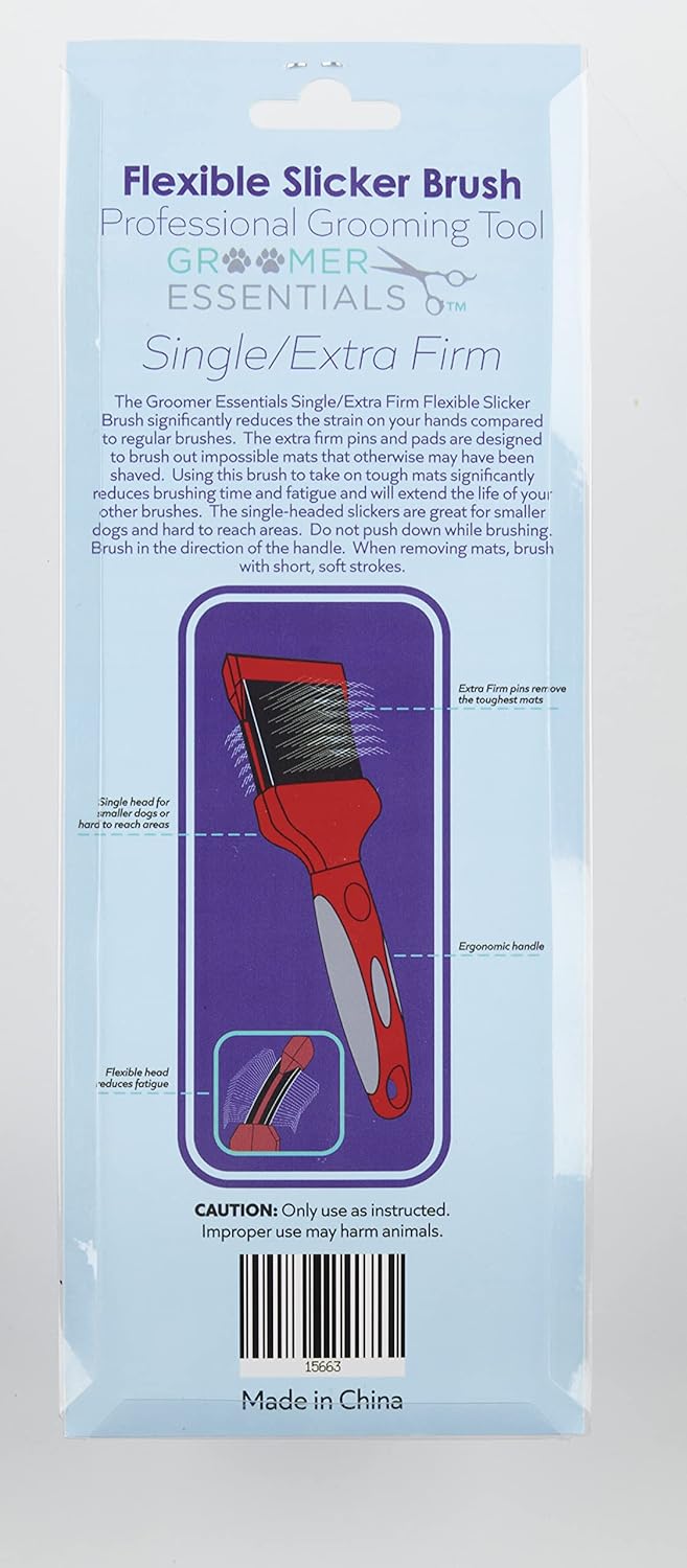 GROOMER ESSENTIALS Cepillo flexible deslizante – IndividualExtra Firme