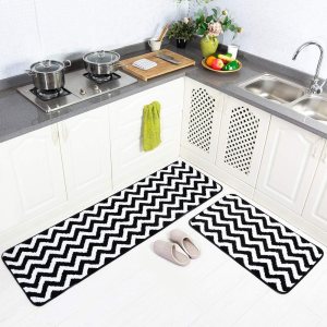 Carvapet – Juego de 2 alfombras de microfibra para cocina, antideslizantes, suaves, alfombra de baño Carvapet – Juego de 2 alfombras de microfibra para cocina, antideslizantes, suaves, alfombra de baño