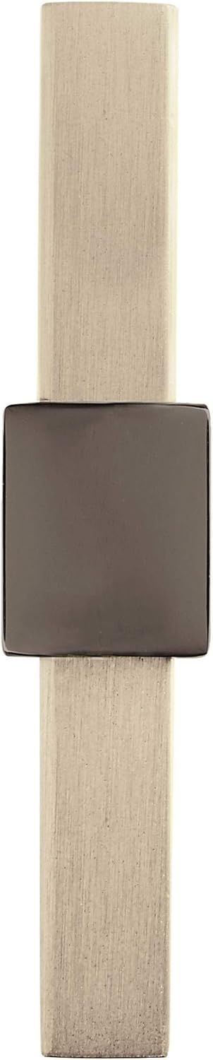 Amerock Pomo de gabinete  Champán plateadoníquel negro  Longitud de 2-38 pulgadas (2.362 in)  Mulino  paquete de 1 unidad  Pomo de cajón  Herrajes