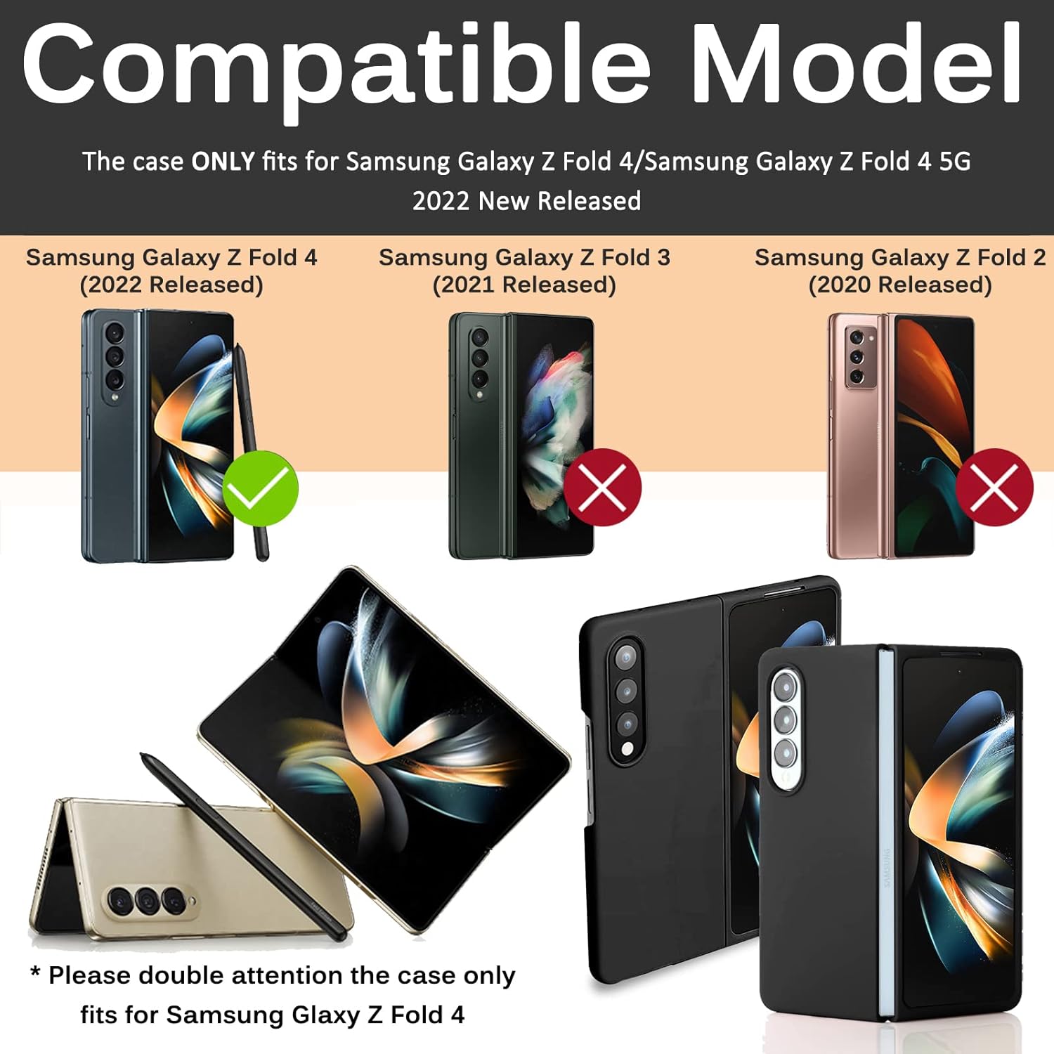 Miimall Funda compatible con Samsung Galaxy Z Fold 4, parachoques de silicona líquida sedosa, carcasa plegable ultrafina y ligera, funda protectora