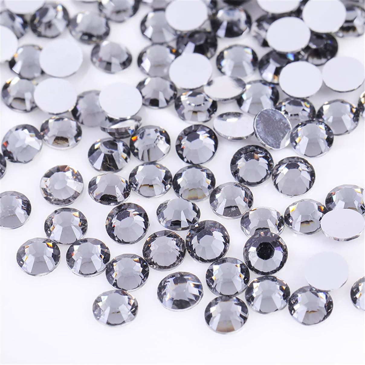 3000 unidades de diamantes de imitación SS12 de 0.118 in con parte trasera plana de cristal transparente, gemas redondas de cristales para arte de