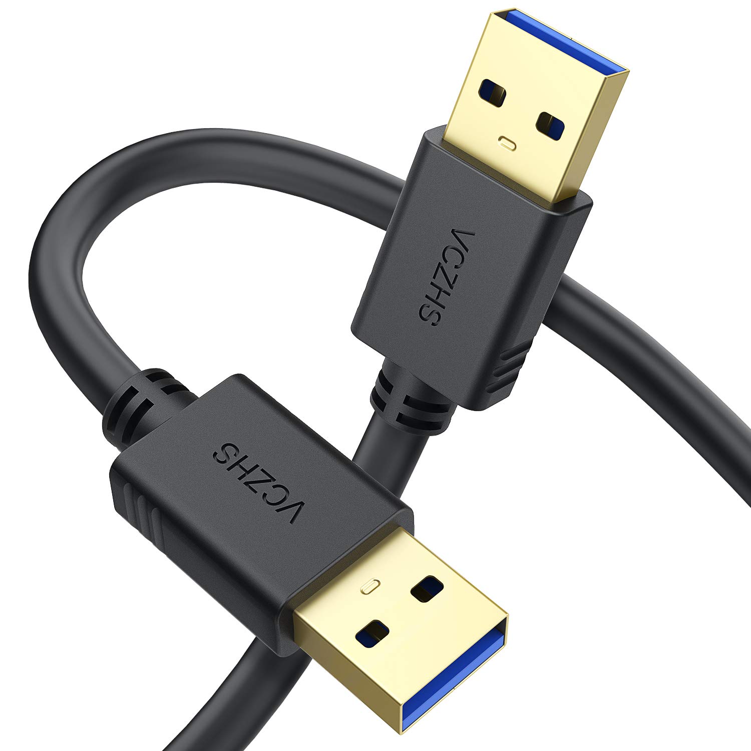 VCZHS – Cable USB a USB de 10 pies, cable USB a USB A a USB A para cajas de disco duro, reproductor de DVD, enfriador de laptop y más