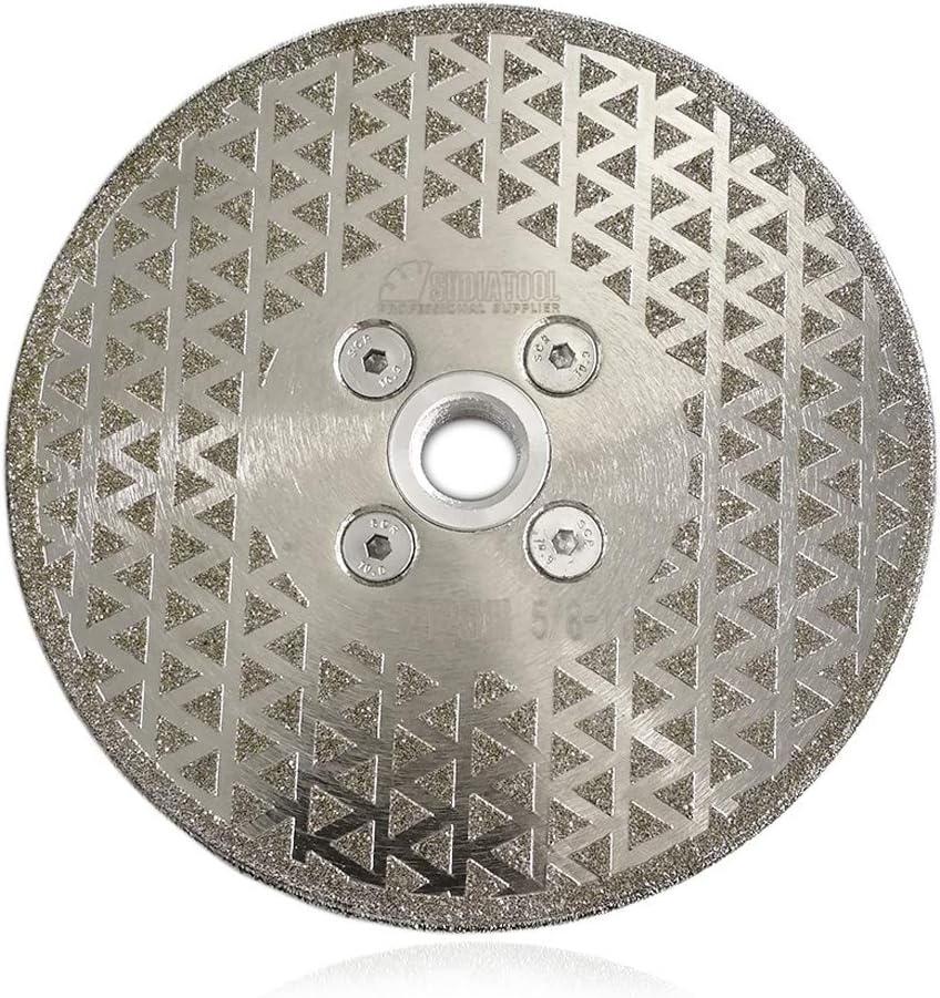 SHDIATOOL Disco abrasivo de diamante de 5 pulgadas para la rueda de corte recubierta de un solo lado de mármol de granito con eje de 58 pulgadas-11