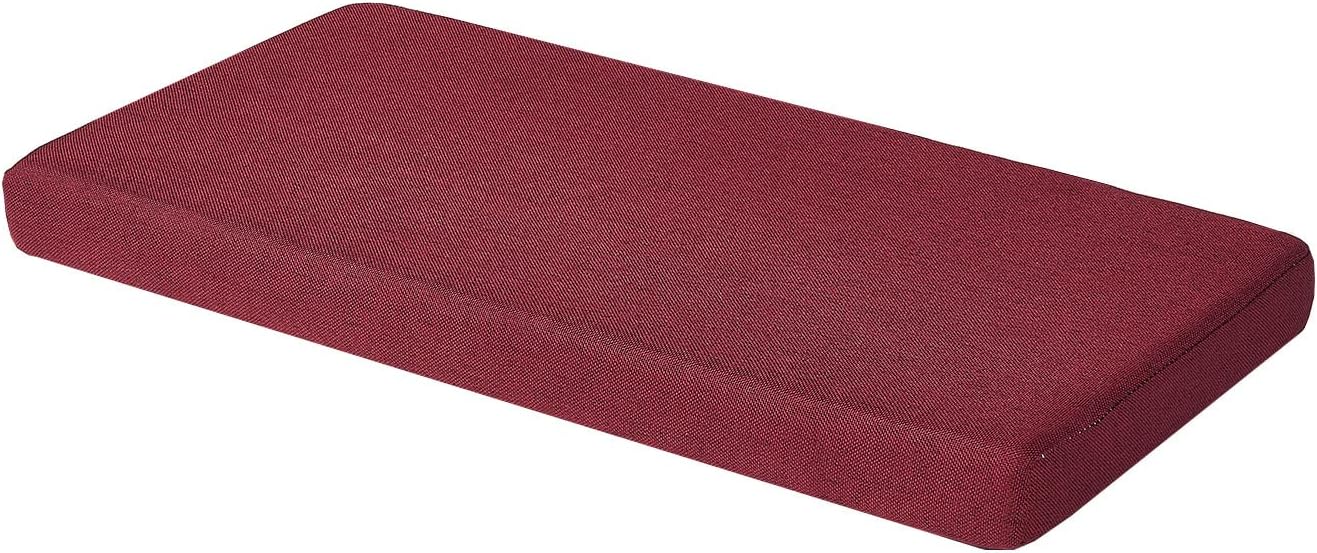 Cojines de banco para muebles de interior, espuma antideslizante para silla de cocina, comedor, cojín de asiento con cremallera de 44 x 16 pulgadas,