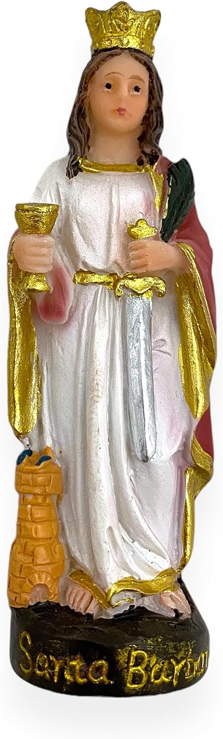 Juego de 12 figuras de estatua de Santa Bárbara de 3 pulgadas, regalo religioso de Santa Bárbara