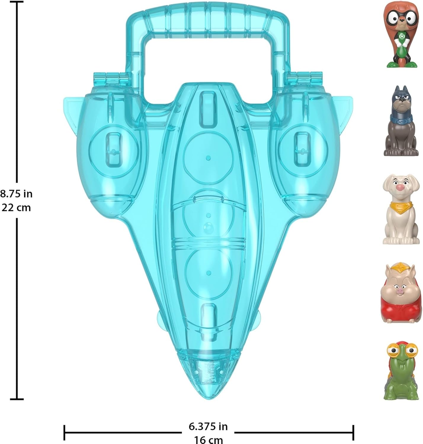Fisher Price DC League of Super-Pets Invisible Jet Case Mini Figura 5 Pack